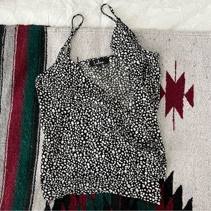 Lulu’s animal print wrap top, size M